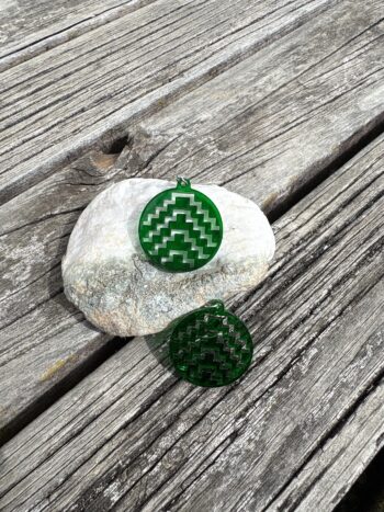 Poutama (Small) Tinted Green